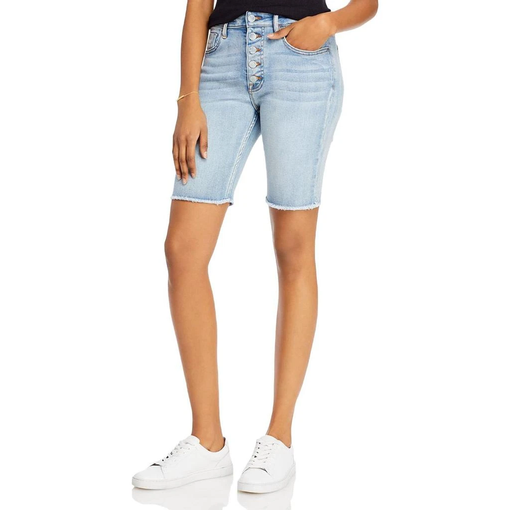 商品AQUA|Aqua Womens Jeans Frayed Hem Denim Shorts,价格¥87,第1张图片