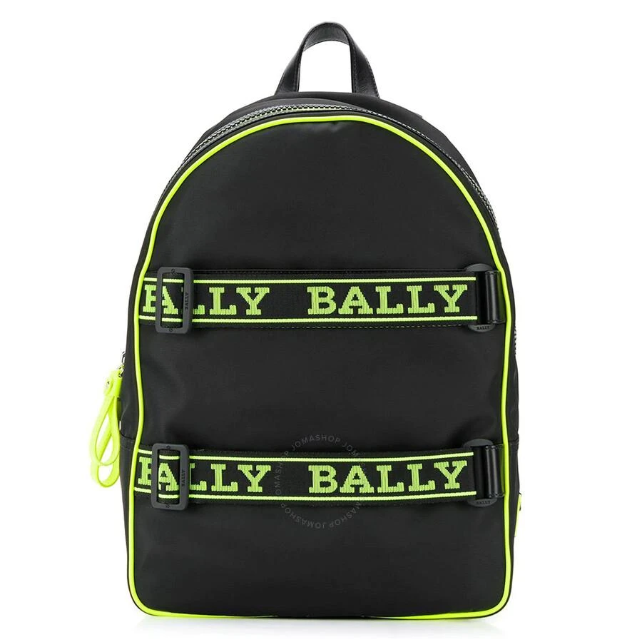 商品Bally|Black Men's Logo-tape Buckle-detail Backpack,价格¥1487,第1张图片