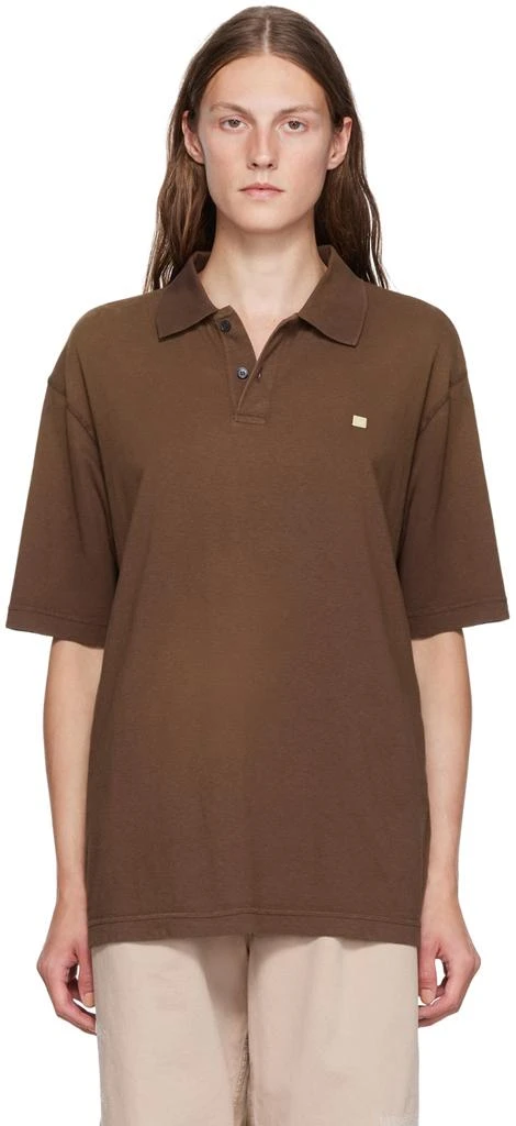 商品Acne Studios|Brown Organic Cotton Polo,价格¥949,第1张图片