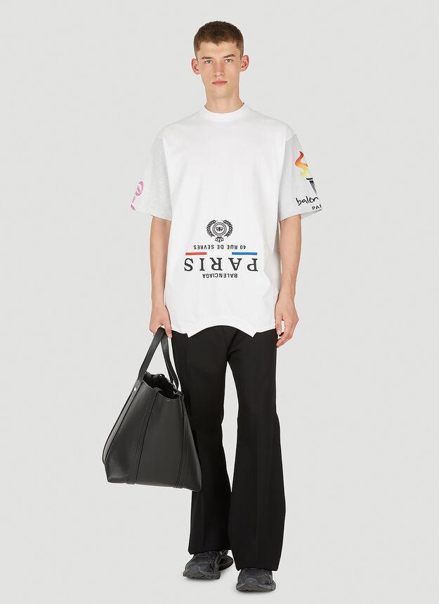 商品Balenciaga|Upside Down T-Shirt in White,价格¥6841,第4张图片详细描述