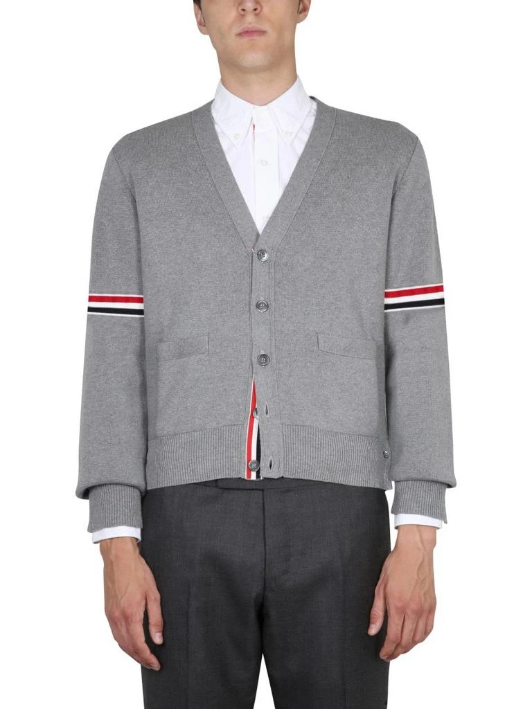 商品Thom Browne|Thom browne men's grey other materials cardigan,价格¥11223,第4张图片详细描述