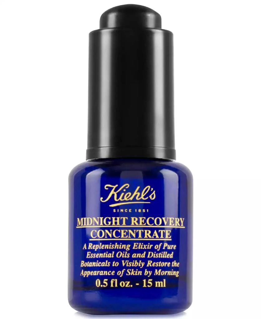 商品Kiehl's|Midnight Recovery Concentrate Moisturizing Face Oil, 0.5-oz.,价格¥228,第1张图片