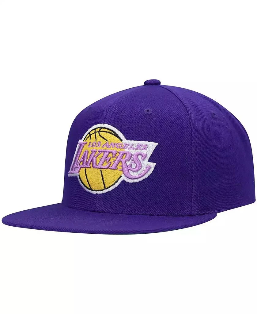 商品Mitchell & Ness|Men's Purple Los Angeles Lakers Hardwood Classics Snapback Hat,价格¥252,第3张图片详细描述