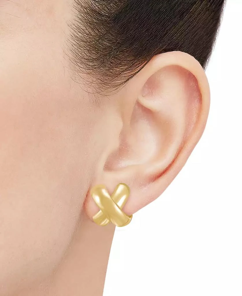 商品Macy's|Polished Large Bold X Stud Earrings in 14k Gold-Plated Sterling Silver,价格¥374,第2张图片详细描述