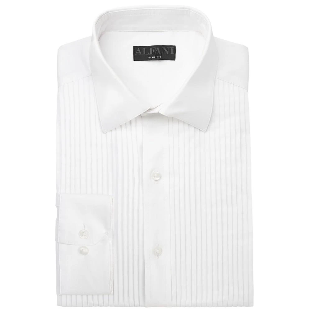 商品Alfani|Men's Slim Fit Pleated Panel Formal Shirt, Created for Macy's,价格¥458,第4张图片详细描述