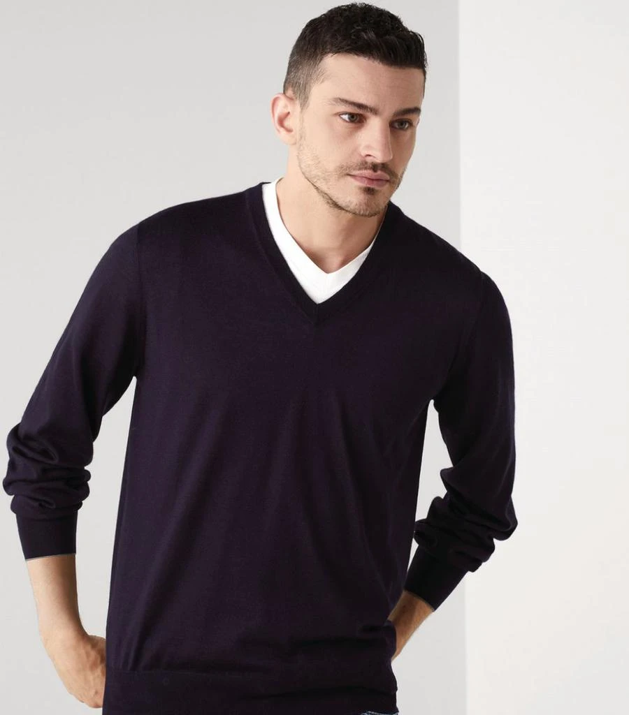 商品Brunello Cucinelli|Cashmere-Silk V-Neck Sweater,价格¥8436,第2张图片详细描述