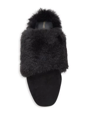 Edie Chill Suede & Faux Fur Mules 商品