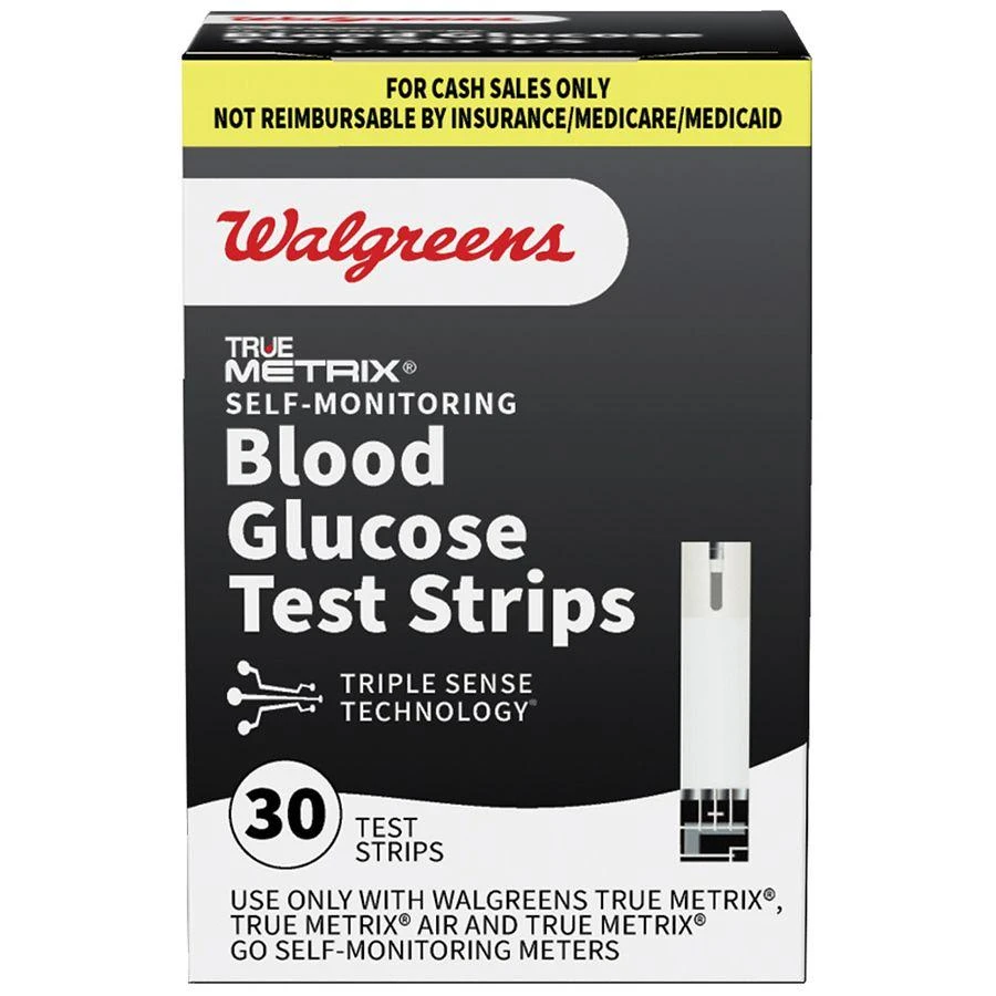 商品Walgreens|True Metrix Self-Monitoring Blood Glucose Test Strips,价格¥74,第1张图片