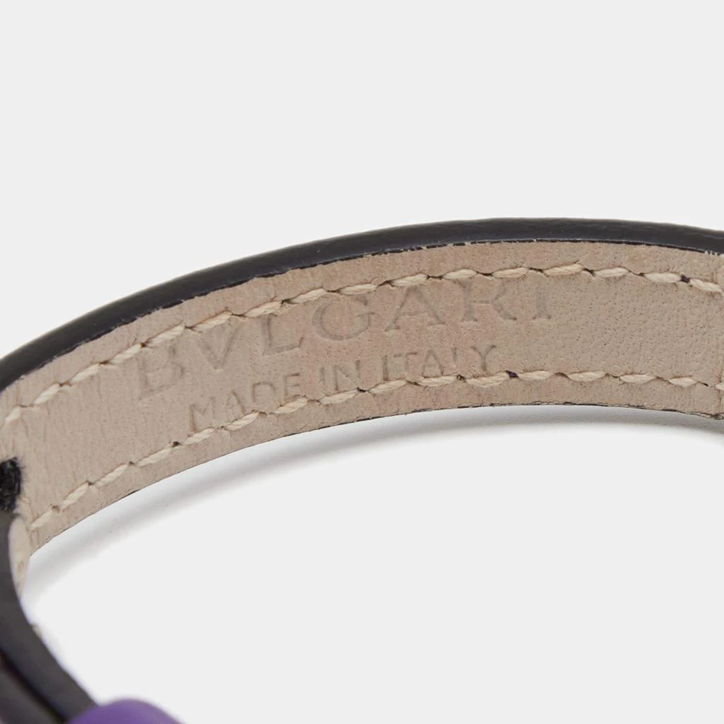 商品[二手商品] BVLGARI|Bvlgari Scaglie Enamel Purple Leather Gold Plated Bracelet,价格¥954,第4张图片详细描述