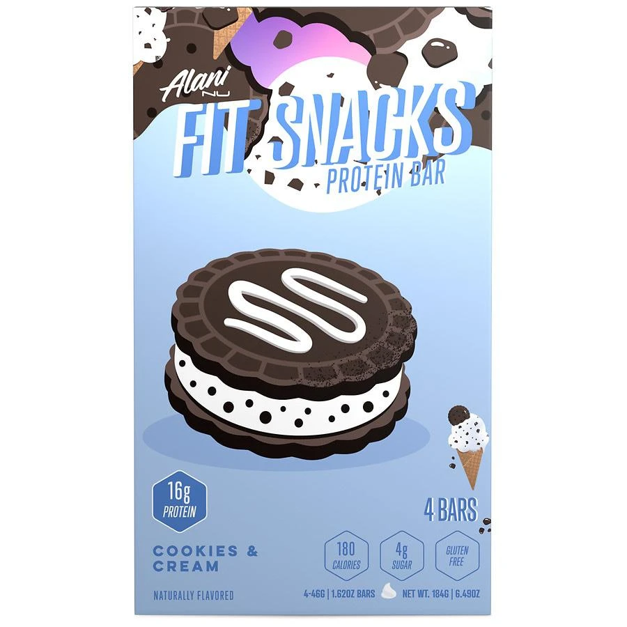商品Alani Nu|Fit Snacks Protein Bar Cookies & Cream,价格¥67,第1张图片