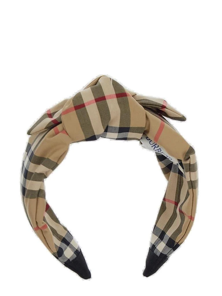 商品Burberry|Checked Knot-detailed Headband,价格¥1623,第1张图片