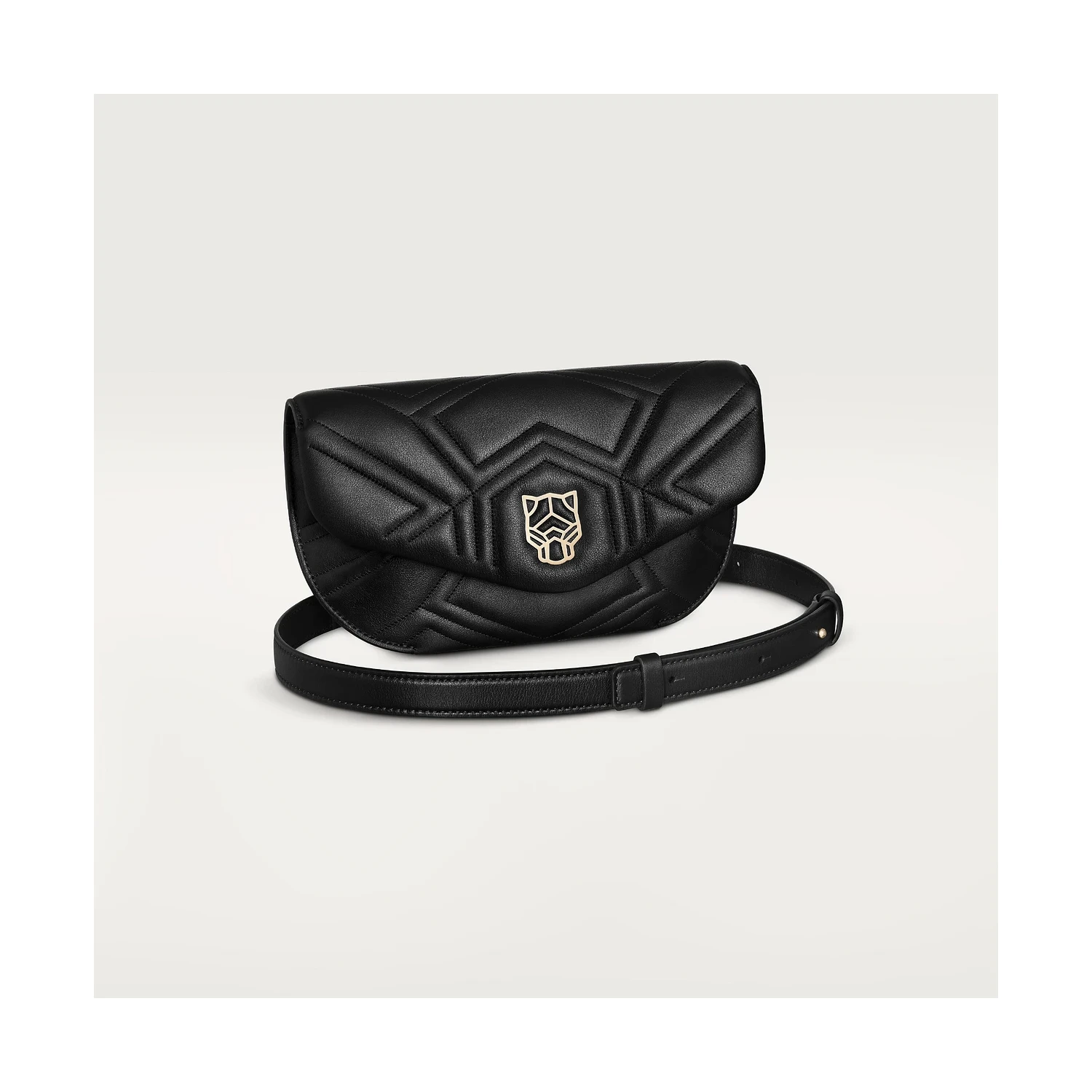 商品Cartier|包邮包税【预售7天发货】 CARTIER 24春夏 女士 单肩包 Sac en forme de demi-lune, Panthère de Cartier L1002560,价格¥22817,第1张图片