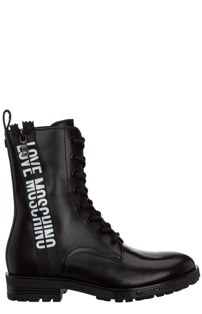 商品Moschino|Love Moschino Logo Print Combat Boots,价格¥1216,第1张图片