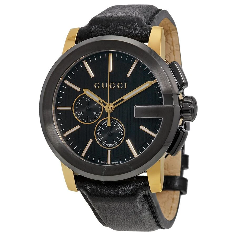 商品Gucci|Gucci G-Chrono Chronograph Black Dial Men's Watch YA101203,价格¥7709,第1张图片