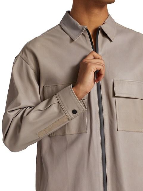 Bonded Leather Overshirt商品第6张图片规格展示