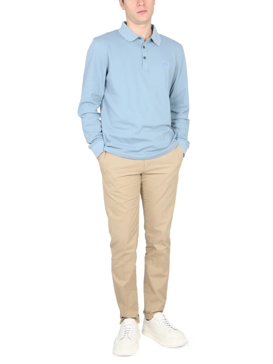 商品【商品预售7天】 Hugo Boss|Hugo Boss 男士POLO衫 5047268110242645451 蓝色,价格¥561,第1张图片