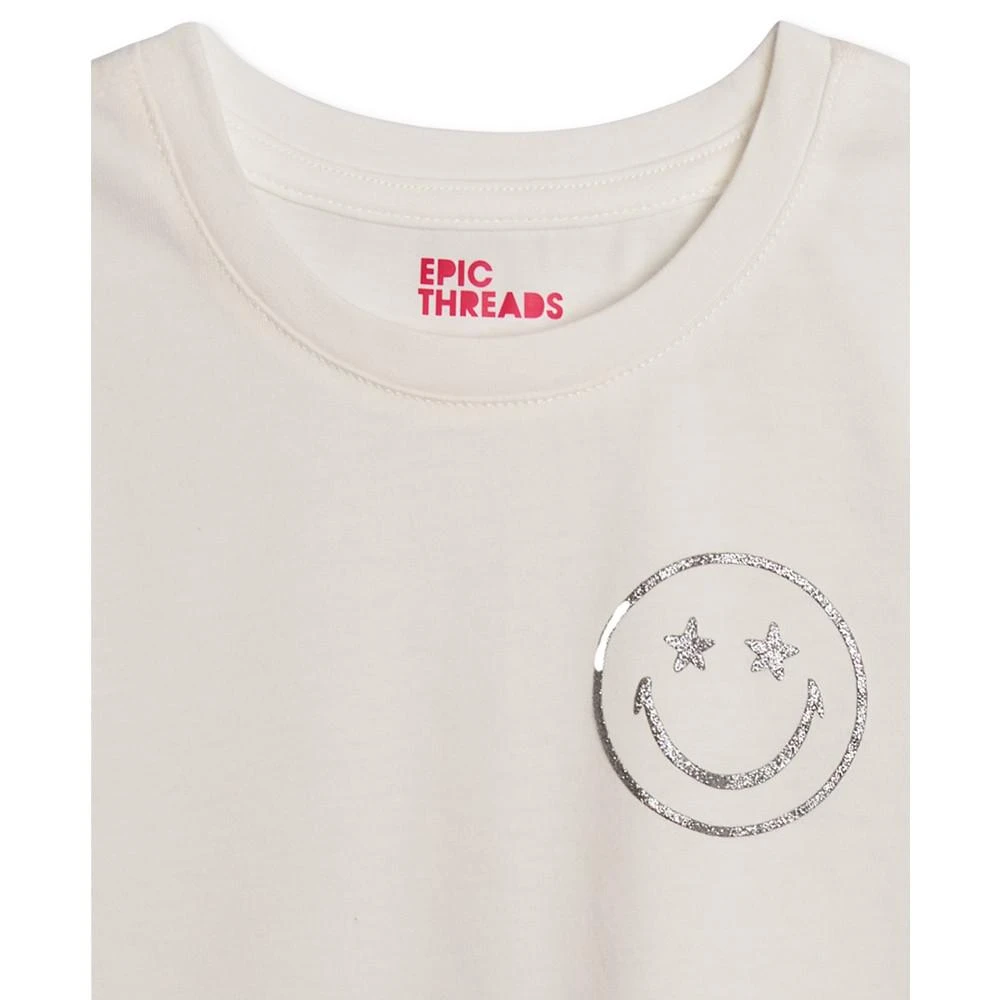 商品Epic Threads|Little Girls Smiley Face Graphic T-shirt, Created For Macy's,价格¥61,第3张图片详细描述