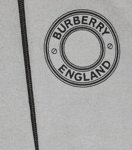 商品Burberry|Logo棉质混纺针织棒球夹克,价格¥3431,第3张图片详细描述