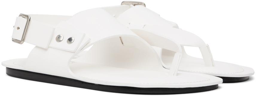 商品Jil Sander|White Leather Sandals,价格¥4374,第6张图片详细描述