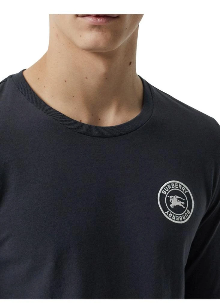 商品Burberry|Long sleeve embroidered logo cotton t-shirt,价格¥1681,第2张图片详细描述