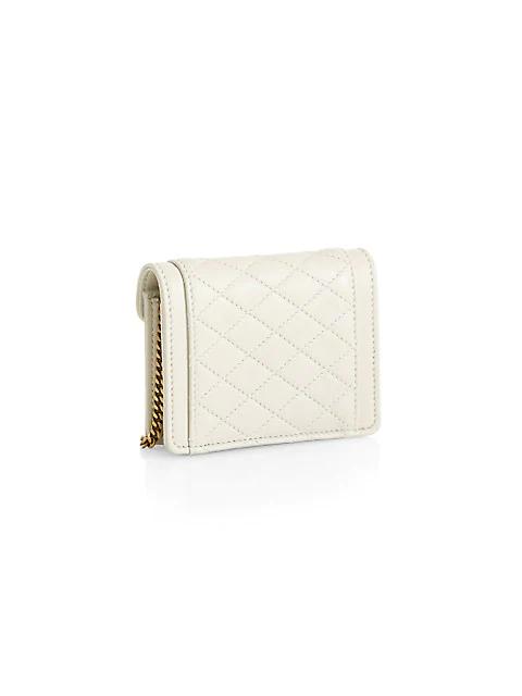 Mini Gaby Quilted Leather Micro Bag-On-Chain商品第4张图片规格展示