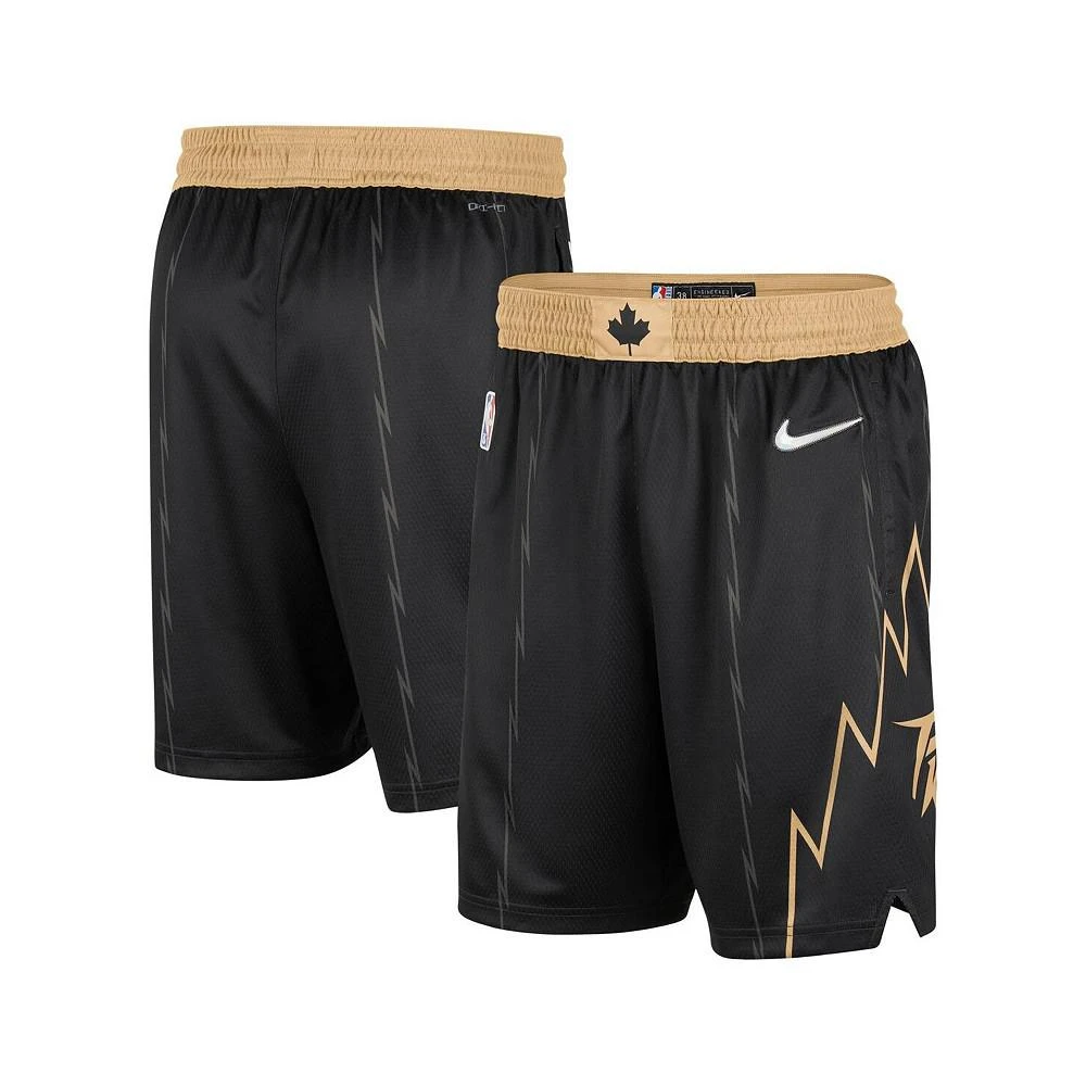 商品NIKE|Men's Black and Gold Toronto Raptors 2021/22 City Edition Swingman Shorts,价格¥556,第1张图片