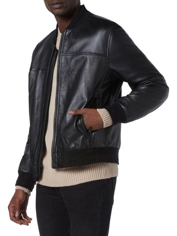 商品Marc New York by Andrew Marc|Summit Leather Bomber Jacket,价格¥3431,第4张图片详细描述