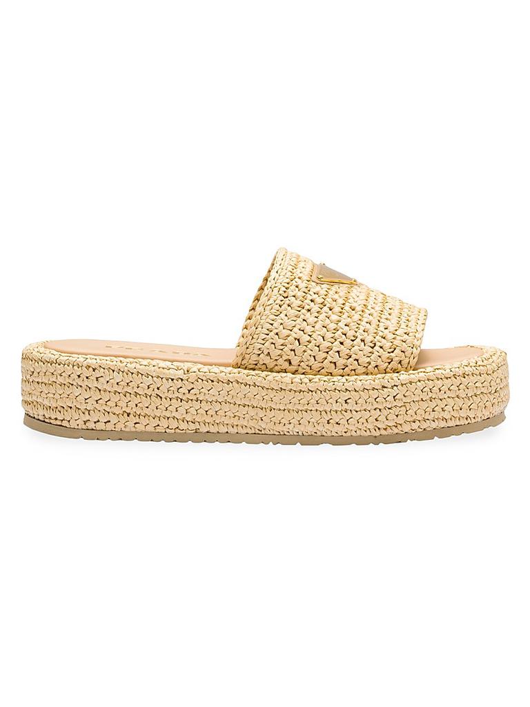PRADA｜SLIPPERS (1XZ761 2C2T F0002) Black Crochet Flatform Slides | PRADA
