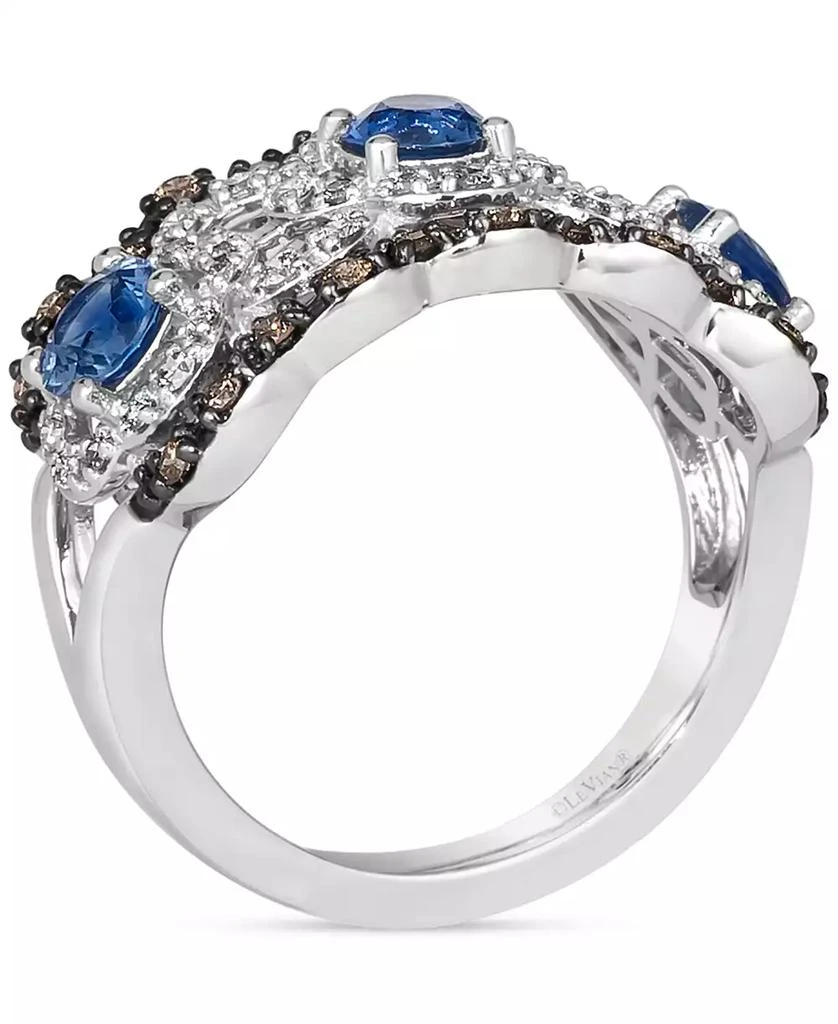 商品Le Vian|Sapphire (1-1/20 ct. t.w.) & Diamond (1/2 ct. t.w.) Openwork Statement Ring in 14k White Gold,价格¥15235,第3张图片详细描述