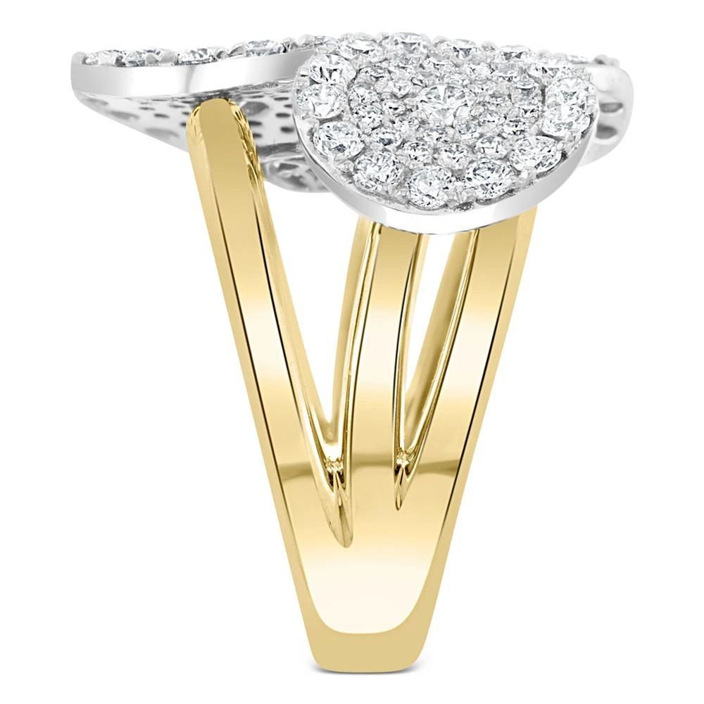 商品Effy|EFFY® Diamond Triple Halo Multirow Ring (1-1/2 ct. t.w.) in 14k Gold & White Gold,价格¥49885,第5张图片详细描述
