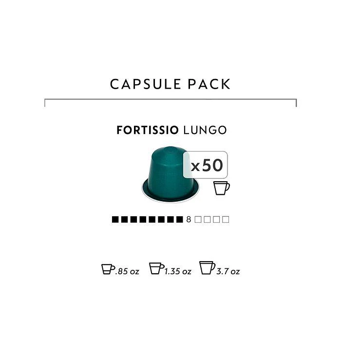 商品Nespresso|Fortissio Lungo Capsules, 50 Count,价格¥318,第4张图片详细描述