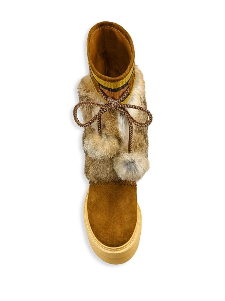 商品See by Chloé|Oxana Rabbit Fur & Suede Boots,价格¥1485,第4张图片详细描述