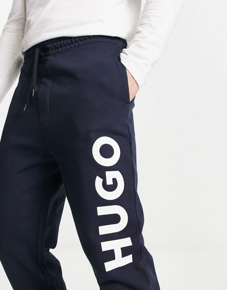 HUGO Dutschi large logo joggers in navy商品第3张图片规格展示