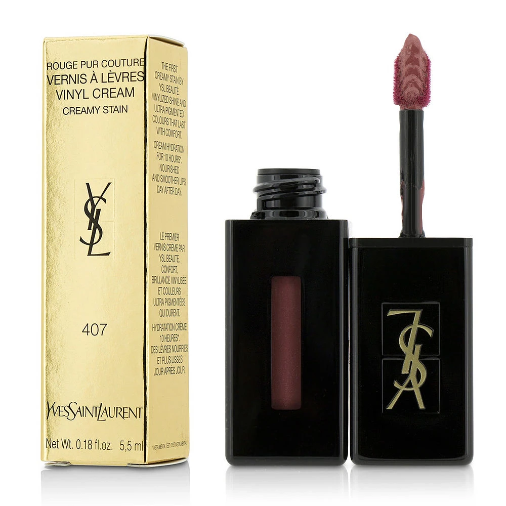 商品Yves Saint Laurent|YSL/圣罗兰 黑管镜光唇釉 5.5ml #407 玫瑰豆沙色,价格¥252,第1张图片