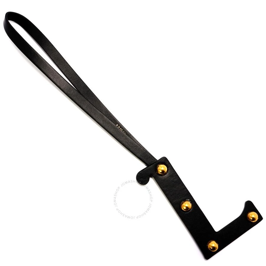 商品Burberry|Letter L Stud Leather Charm in Black and Light Gold,价格¥281,第1张图片