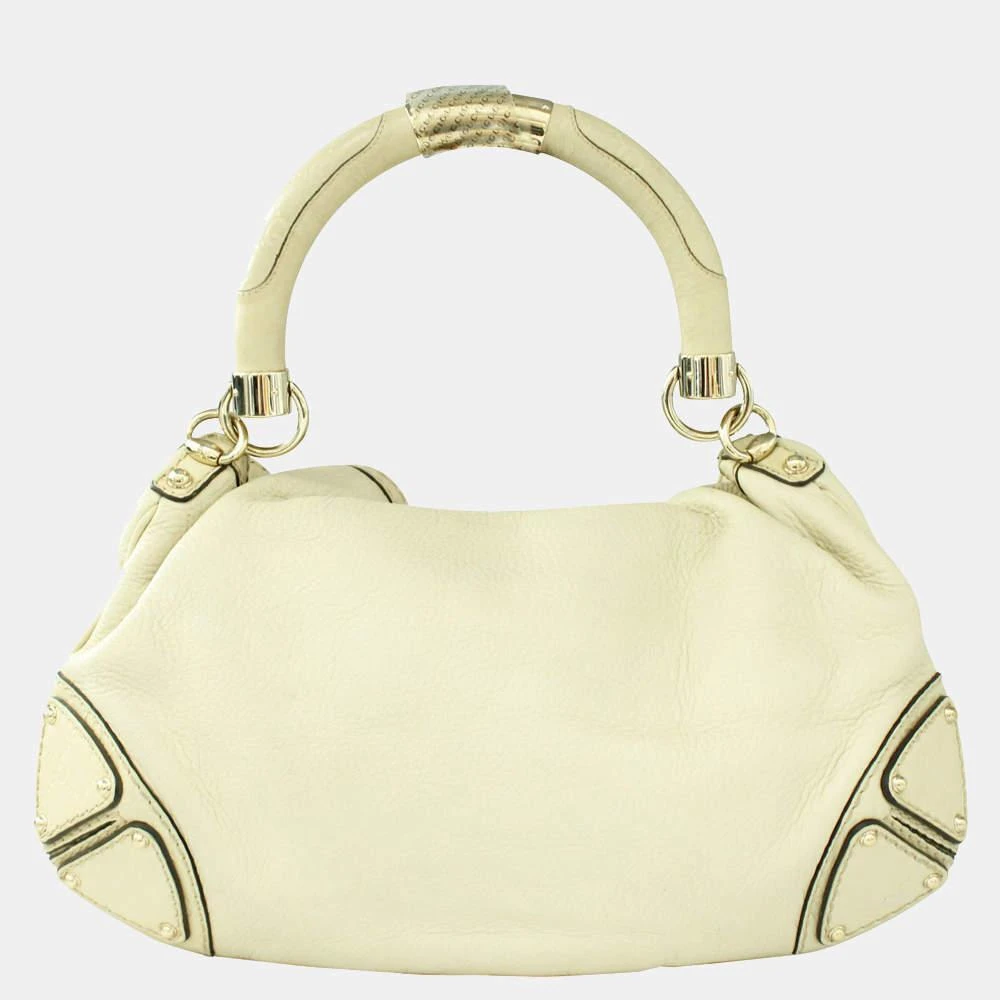 商品[二手商品] Gucci|Gucci Ivory Indy Bamboo Tassel Hobo Bag,价格¥7533,第3张图片详细描述