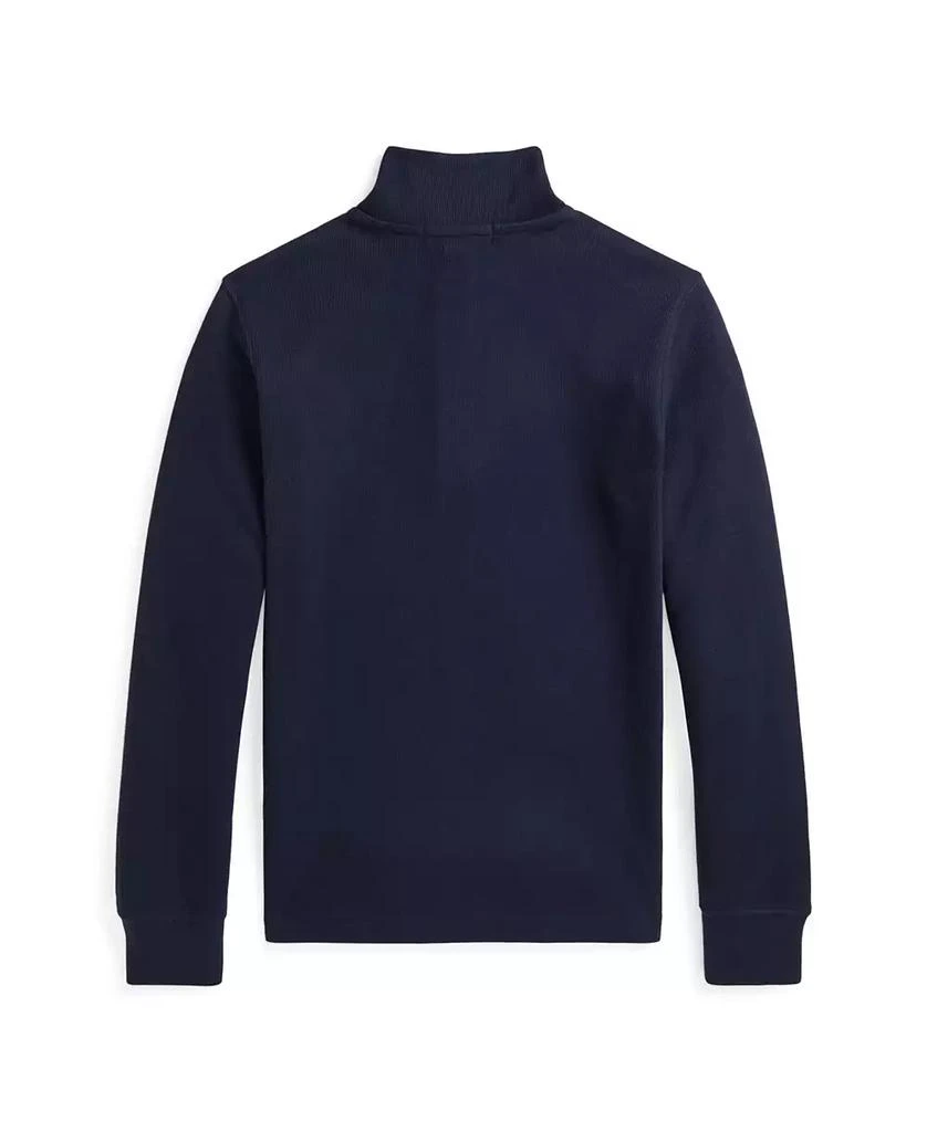 商品Ralph Lauren|Big Boys Estate-Rib Quarter-Zip Pullover Sweater,价格¥334,第2张图片详细描述