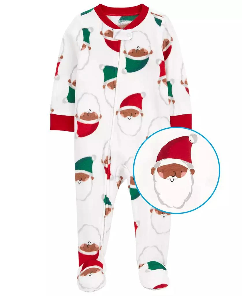 商品Carter's|Baby 1-Piece Santa Fleece Footed Pajamas,价格¥84,第1张图片