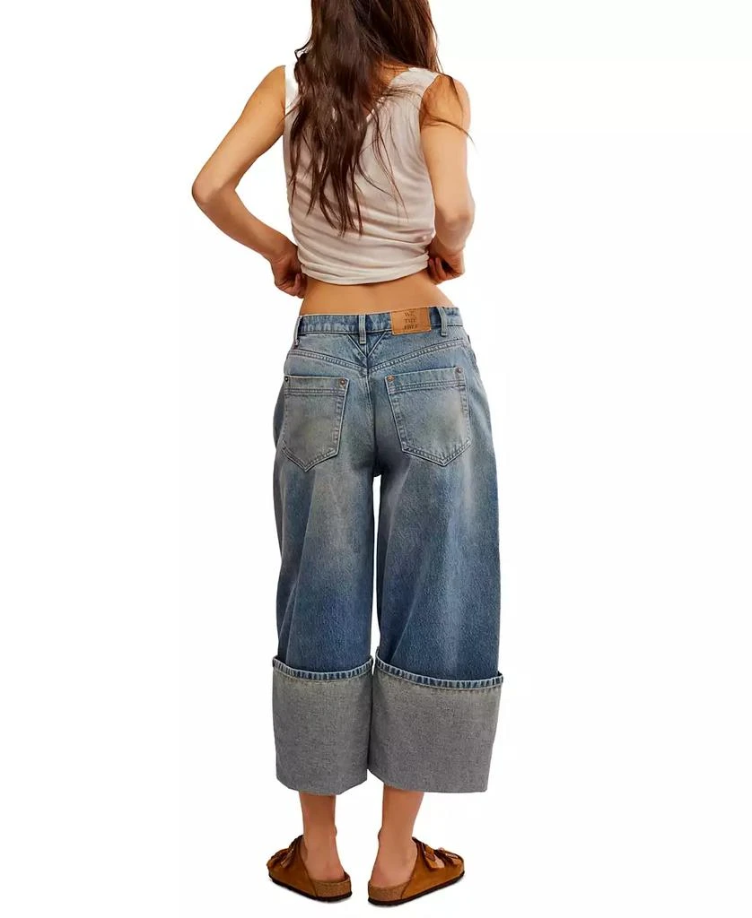 商品Free People|Women's Olsen High-Rise Cotton Cuffed Barrel Jeans,价格¥680,第2张图片详细描述