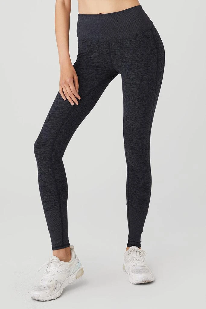 商品Alo|High-Waist Alosoft Lounge Legging - Rich Navy Heather,价格¥481,第1张图片