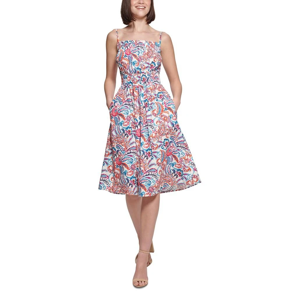 商品Kensie|Women's Printed Cotton Sleeveless Dress,价格¥805,第1张图片