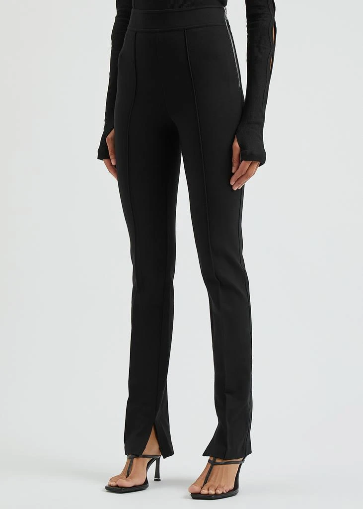 商品Helmut Lang|Black split-hem stretch-jersey leggings,价格¥1409,第2张图片详细描述