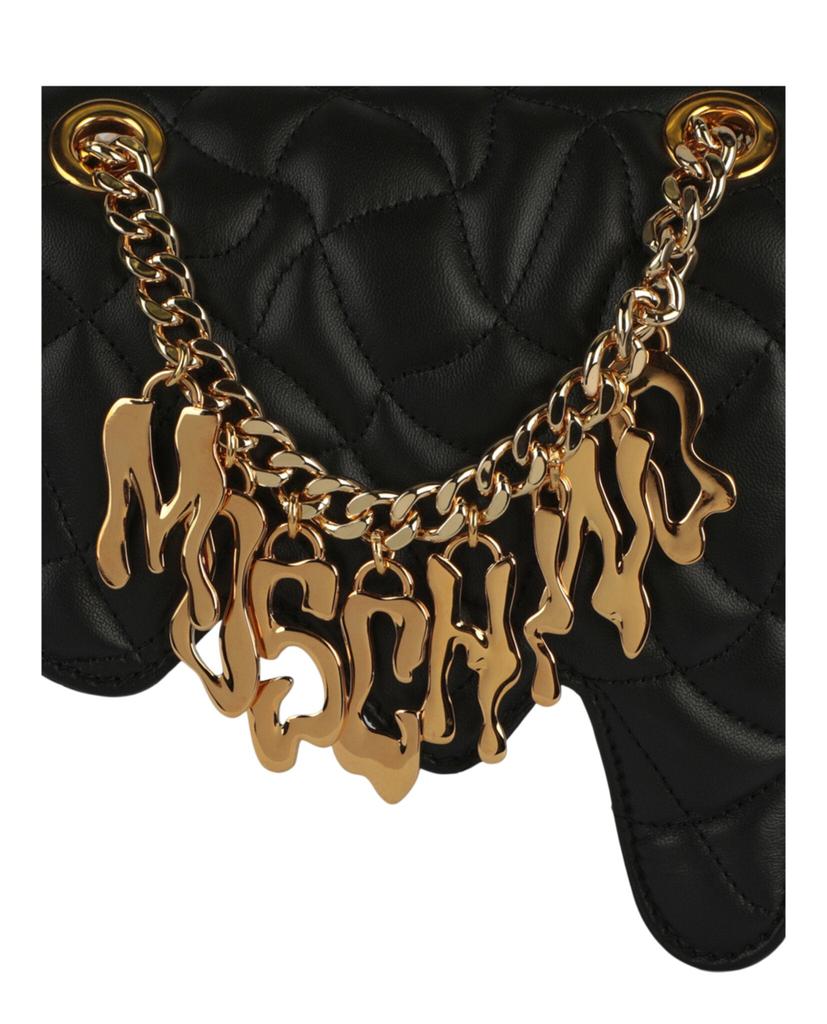 【送料&関税込】Moschino Maxi Crystal Slingbacks Moschino Crystal Embellished Satin Stiletto Sandals in Black