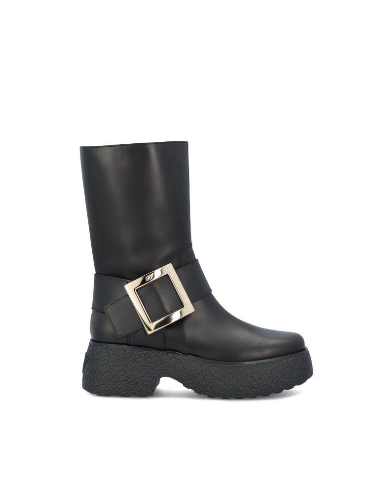 Roger Vivier Womens Black Ankle Boots商品第1张图片规格展示