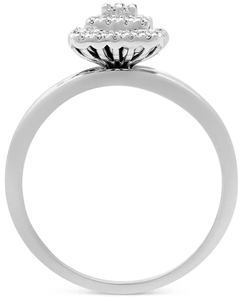 商品Macy's|Diamond Square Cluster Bridal Set (1/4 ct. t.w.) in 14k White Gold,价格¥10045,第4张图片详细描述