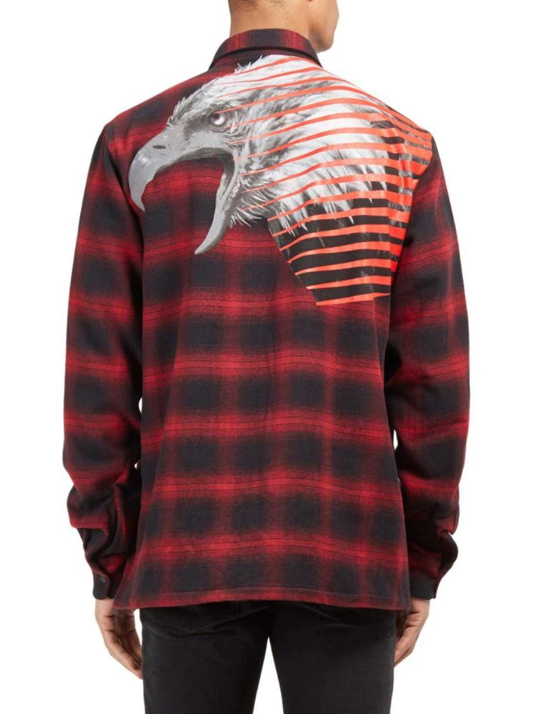 商品Marcelo Burlon|Iamens Plaid Cotton Shirt,价格¥1424,第2张图片详细描述