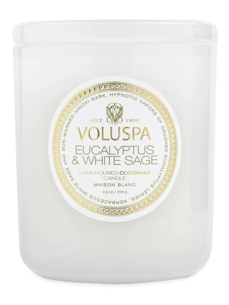 商品Voluspa|Eucalyptus & White Sage Boxed Classic Candle,价格¥264,第2张图片详细描述