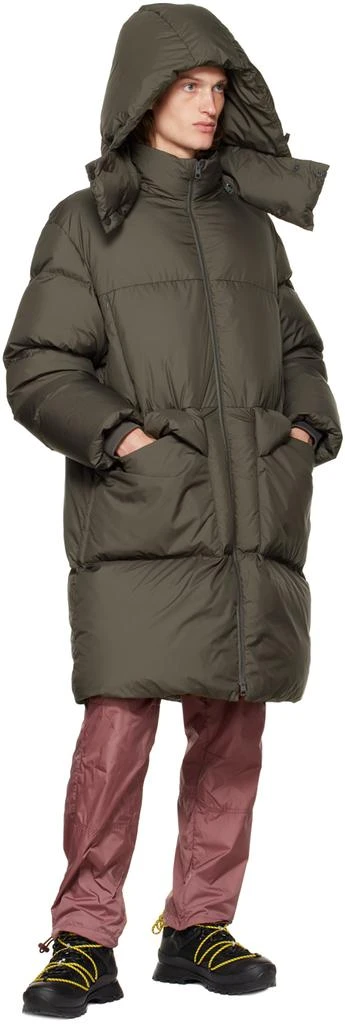 商品Moncler|2 Moncler 1952 Gray Canvey Long Down Jacket,价格¥21351,第4张图片详细描述