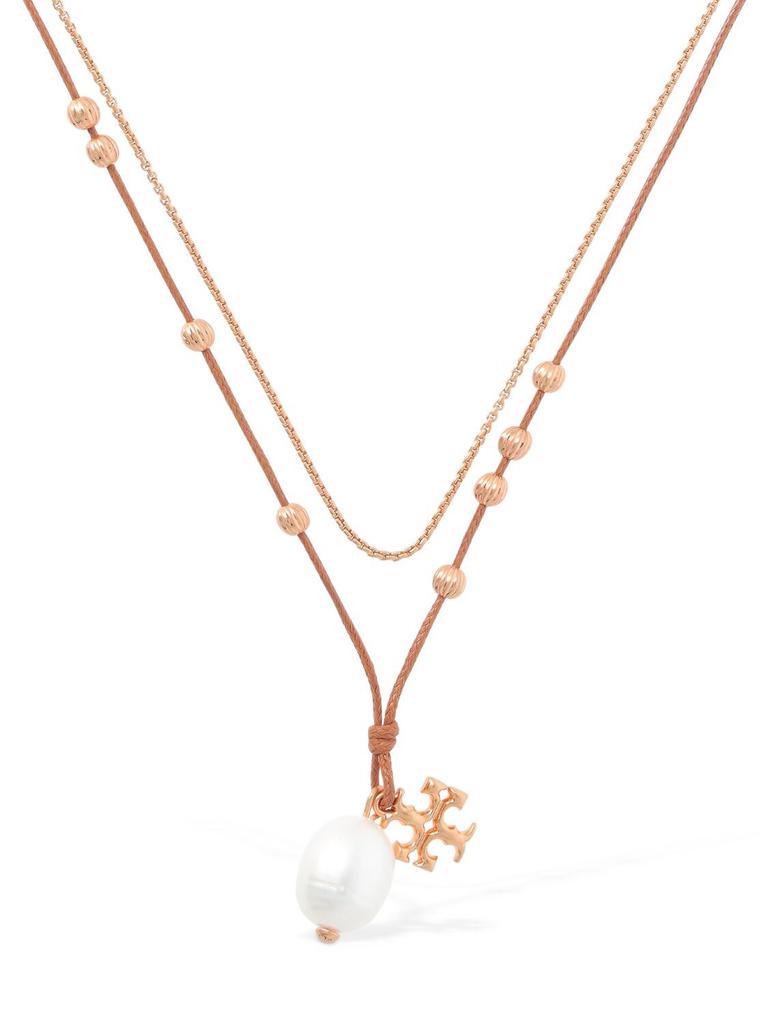 商品Tory Burch|Kira Pearl Double Chain Necklace,价格¥2029,第4张图片详细描述