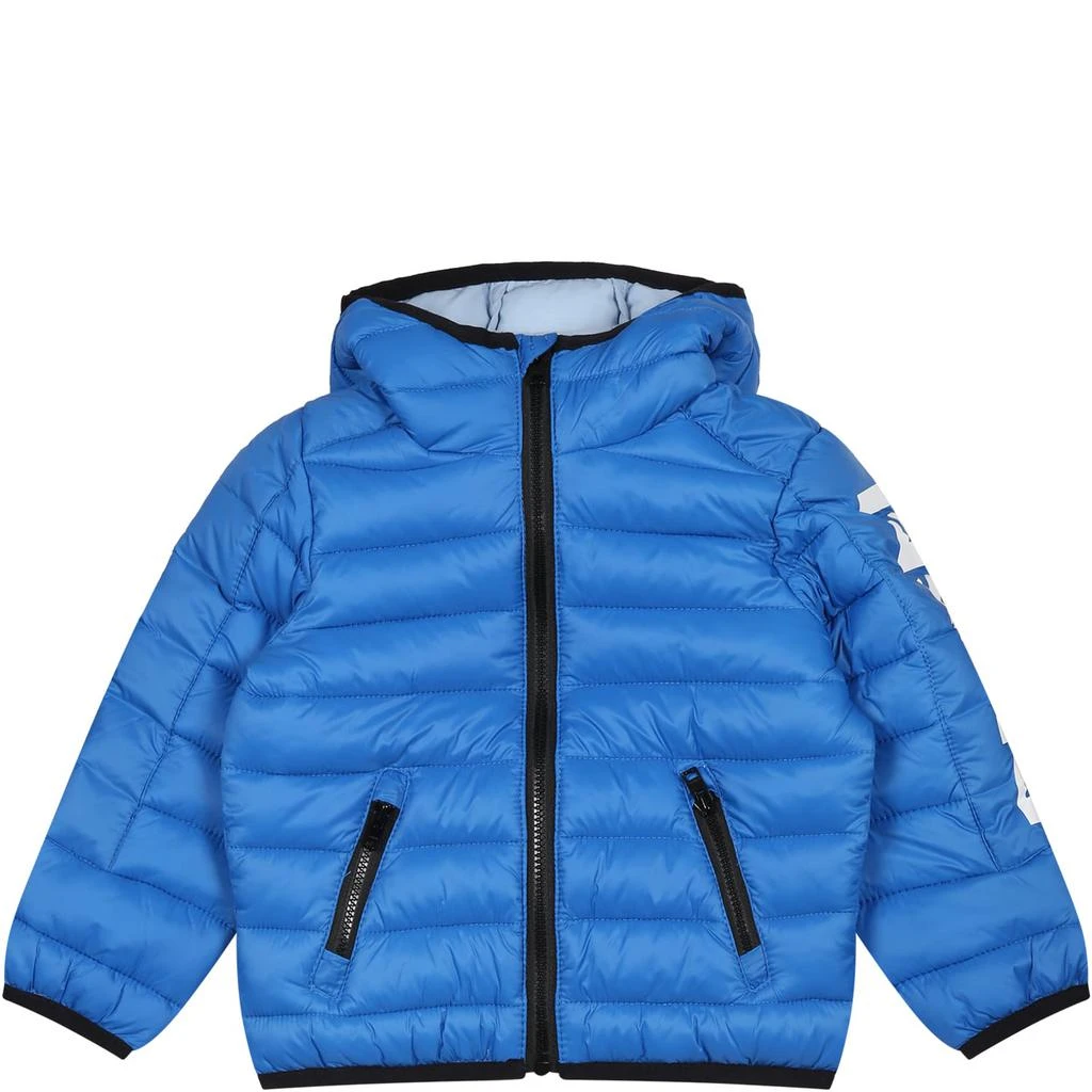 商品Diesel|Light Blue Down Jacket For Baby Kids,价格¥936,第1张图片